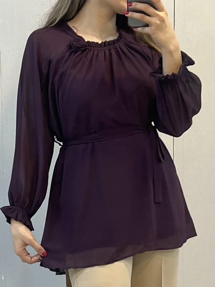 شومیز حریر رز