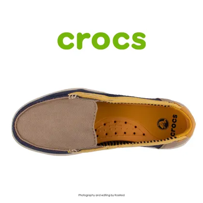 لوفر زنانه کراکس - Crocs Walu Loafer Khaki/Canary