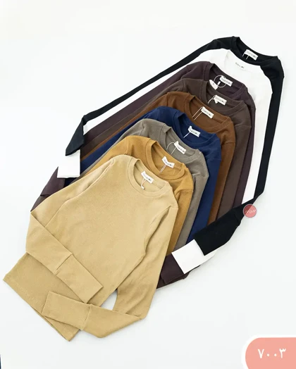 بلوز یقه گردفینگری 7003