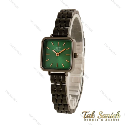 ساعت دنیل ولینگتون زنانه مربعی مشکی صفحه سبز DW-5627-L