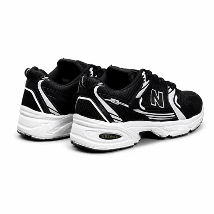کتانی مردانه مدل نیوبالانس 530مشکی چاپ سفید New Balance