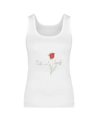 تاپ رکابی زنانه طرح رز