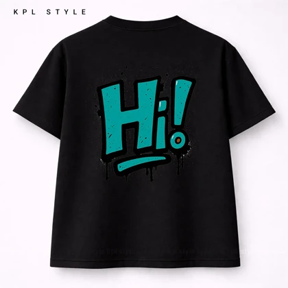 تیشرت باکسی 100٪ پنبه با چاپ تایپوگرافی | کد 1340