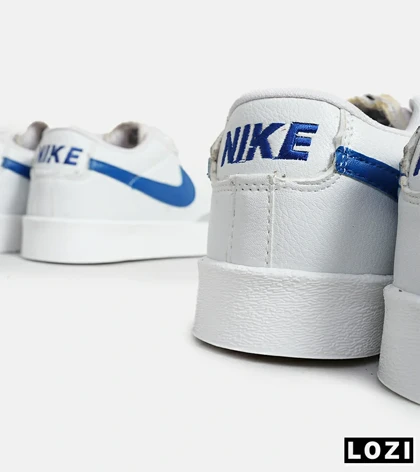 کفش نایک مردانه و زنانه سفید آبی Nike Blazer Low 77 مدل 5798