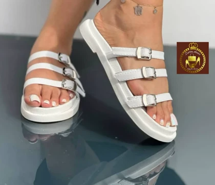 صندل دمپایی زنانه سه سگک