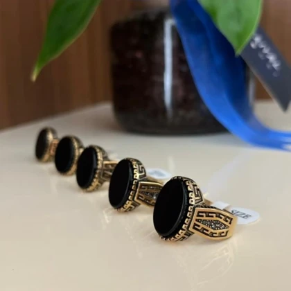 انگشتر استیل رنگ ثابت مردانه کد tw10009