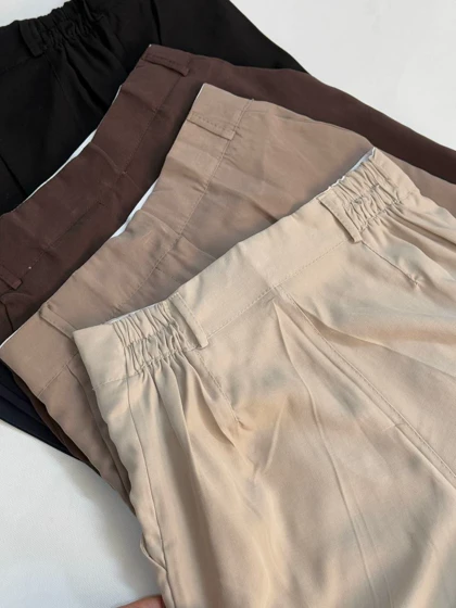 خرید شلوار بگ پارچه ای زنانه موکا سیلک Mocha Baggy Silk Pants - کد 912700