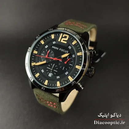 ساعت مچی مردانه اورجینال موتور ژاپن برند مینی فوکوس سه موتور مدل Mf0006G.04 بند چرم