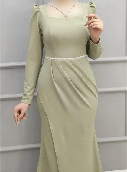 پیراهن بلند نگین 7006