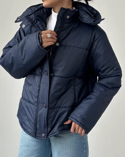 کاپشن کلاهدار کد 130077