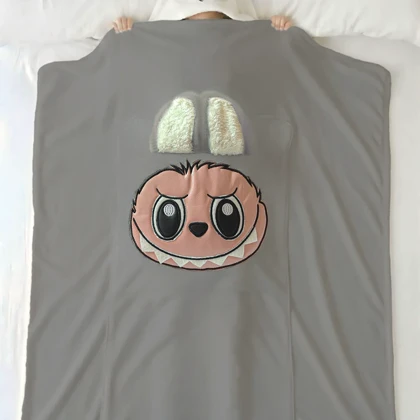 پتو بالشتی مدل لبوبو سایز 180x160 سانتی‌متر