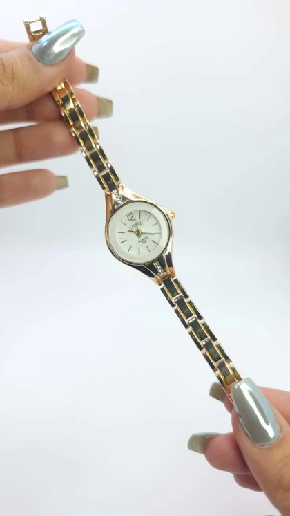 ساعت مچی زنانه مجلسی EHHE نگین‌دار با موتور کوارتز