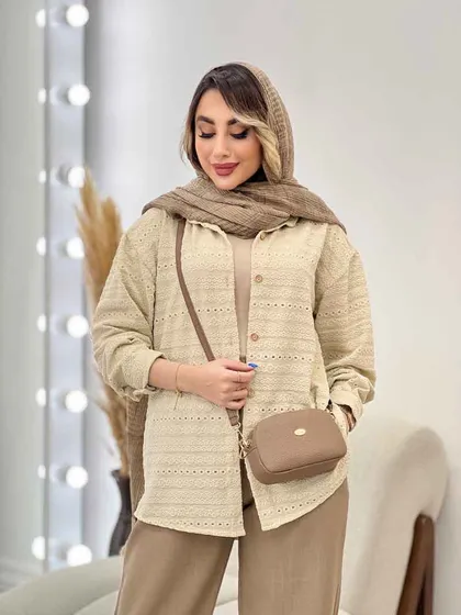 شومیز جلو دکمه گیسو