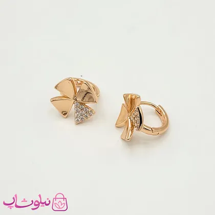 گوشواره حلقه‌ای ژوپینگ مدل فرفره