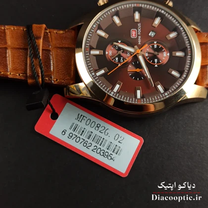 ساعت مچی مردانه اورجینال موتور ژاپنی برند مینی فوکوس سه موتور مدل Mf0082G.02 بند چرم