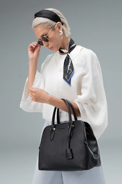 کیف دستی زنانه چرم مصنوعی دسته دار دیوید جونز DAVIDJONES