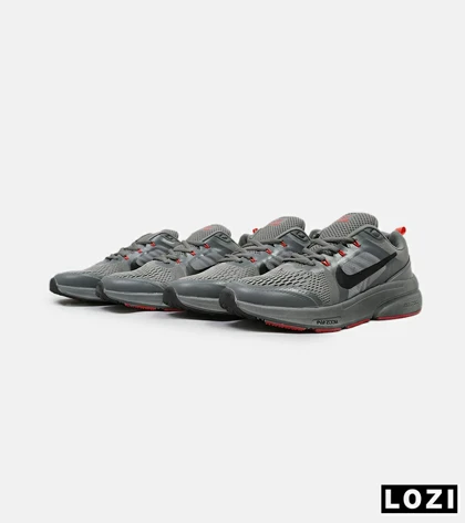 کفش کتانی بزرگ پا خاکستری قرمز NIKE zoom