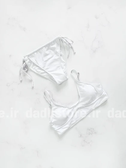 بیکینی کاپ متحرک ساده سفید