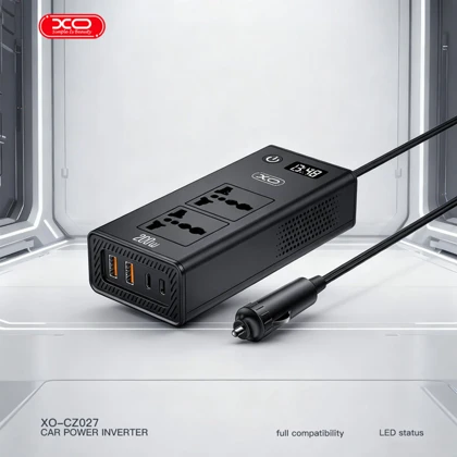 اینورتر فندکی خودرو ایکس او XO مدل CZ027 توان 200 وات