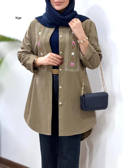 مانتو گلدوزی آیسو مارینا(ایراددار)