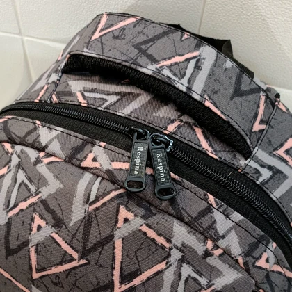 کیف مدرسه دخترانه مثلث طوسی Gray triangle باجامدادی
