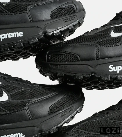 کفش کتانی مردانه مشکی سفید نایک NIKE x SUPREME shox ride 2