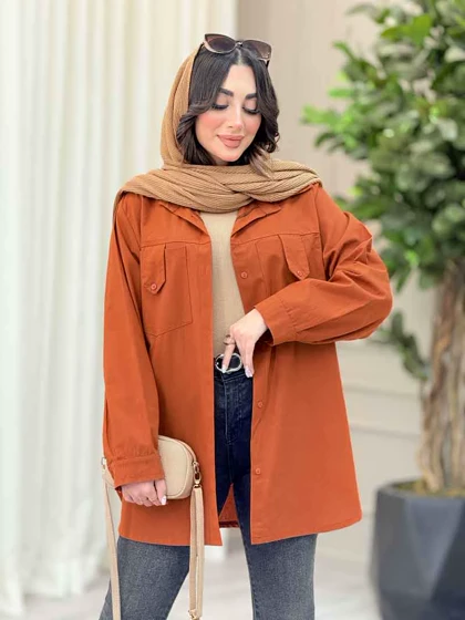 مانتو جیب پاگن برش‌دار
