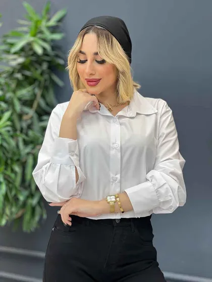 شومیز ساده سفید