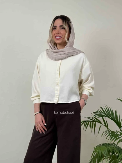 شومیز کراپ سیلک زنانه ریرا