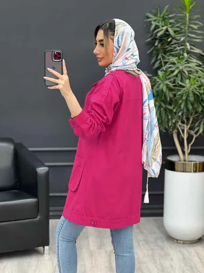 مانتو لینن رنگی سر شانه پاگن