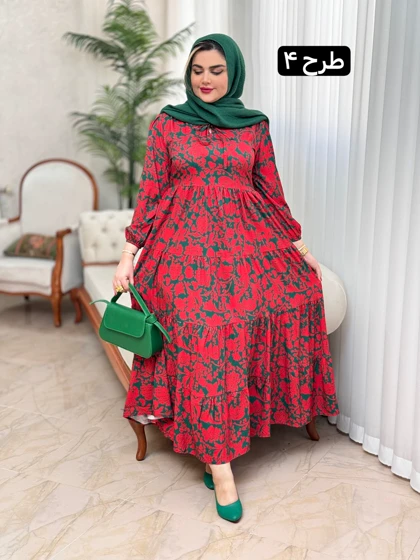 پیراهن فلور یلدایی 2704