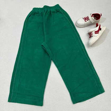 شلوار بچه گانه مخمل سبز اورجینال