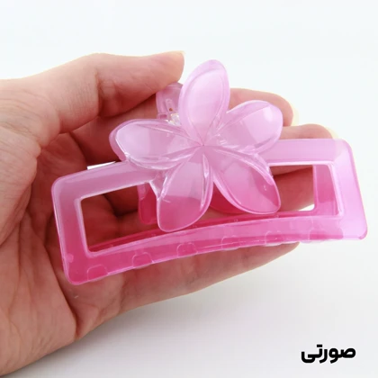 کلیپس دخترانه مدل گل دو رنگ