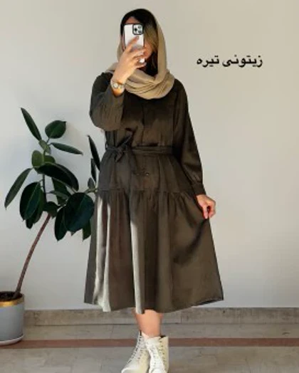 پیراهن مانتویی پاییزه سوین