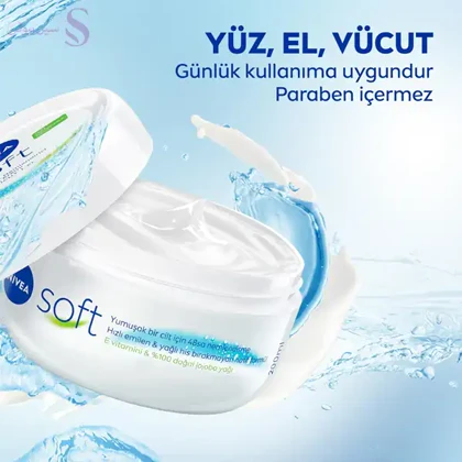 کرم مرطوب کننده کاسه‌ای نیوا سافت NIVEA Soft حجم 300 میلی‌لیتر