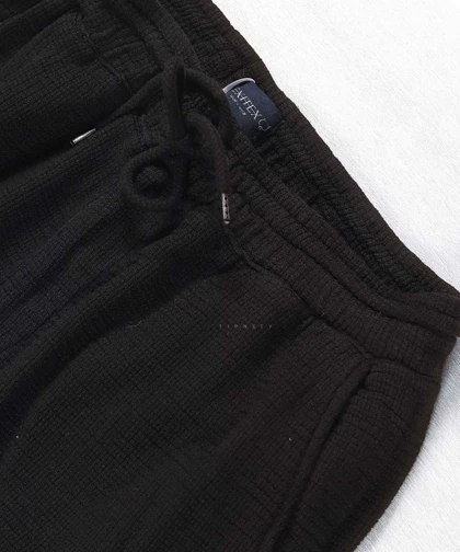 شلوار کنفی بگ و کمر کش مشکی 1060