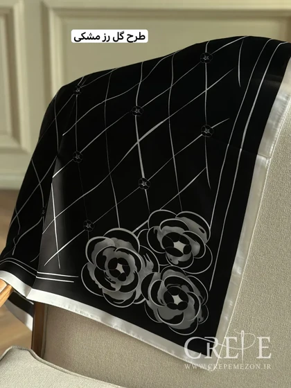 مینی اسکارف طرح گل رز