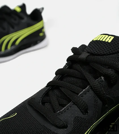 کفش کتانی ورزشی مردانه و زنانه مشکی سبز PUMA