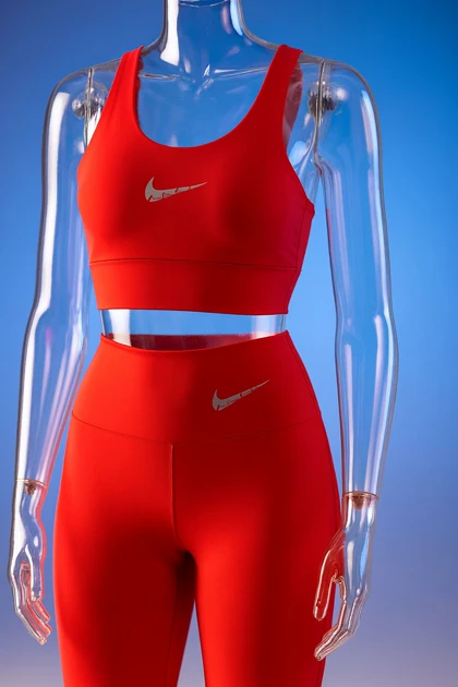 ست ورزشی زنانه لگ و نیم‌تنه نایک قرمز