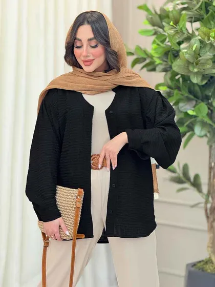 شومیز تک جیب پشت بندی