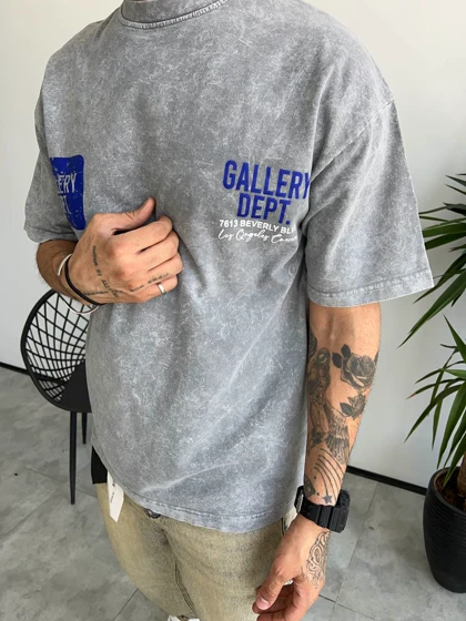 تیشرت سنگشور باکسی GALLERY dept رنگطوسی روشن