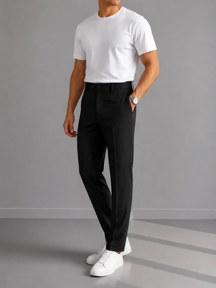 شلوار پارچه ای بزیاق ساده