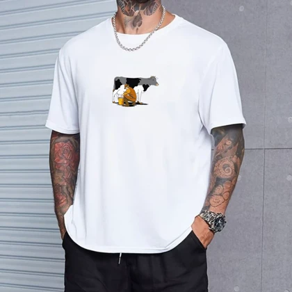 تیشرت باکسی نخ پنبه گرم دار | کد 1345