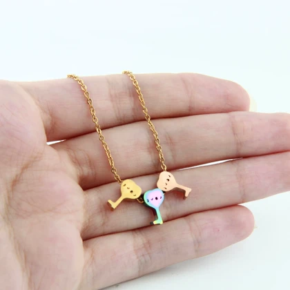 گردنبند دخترانه مدل قفل کلید