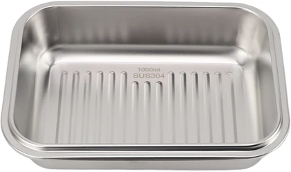 ظرف نگهدارنده غذا فریزری استیل مستطیل قفل دار