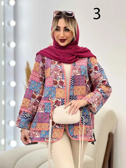 مانتو طرح دار گاندوزی