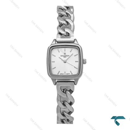 ساعت رومانسون زنانه بند کارتیری مربعی تمام سیلور Romanson-7287-L