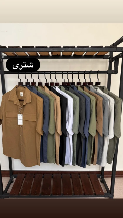 پیراهن آستین کوتاه کتان دوجیب 2646