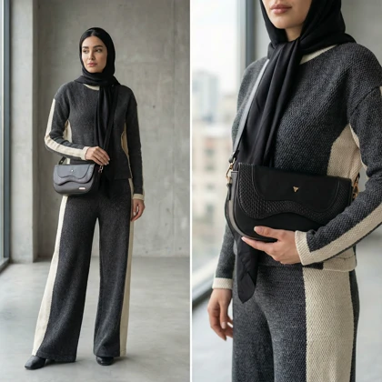 کیف دوشی زنانه چرم یلسان مدل هیوار کد 117-MRV