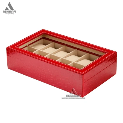 جعبه ساعت 12تایی قرمز Box Watches 12-R